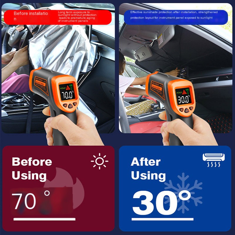 Car Windshield Sunshade Umbrella - Folding Heat Shield